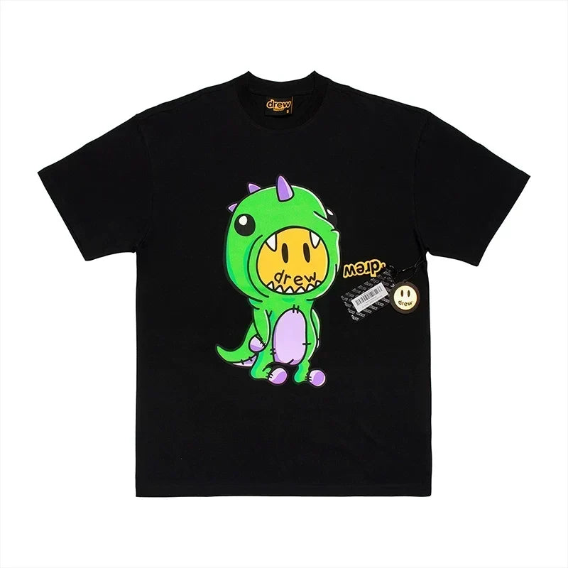 Drew House Dinosaur Graphic Short Sleeve Tee, Black