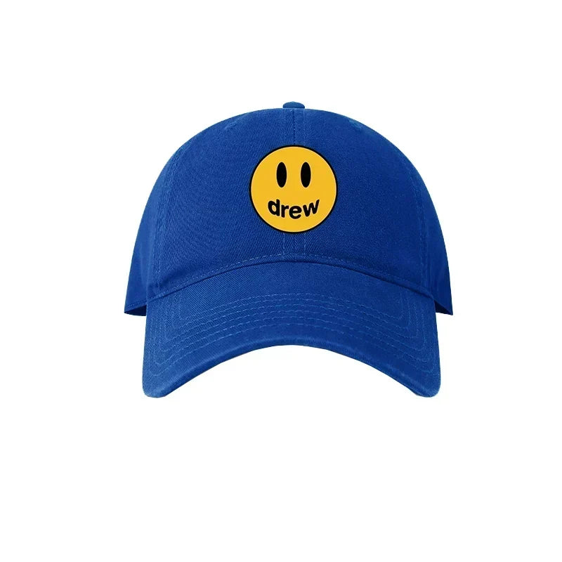 Drew House Smiley Face Baseball Cap, Royal Blue
