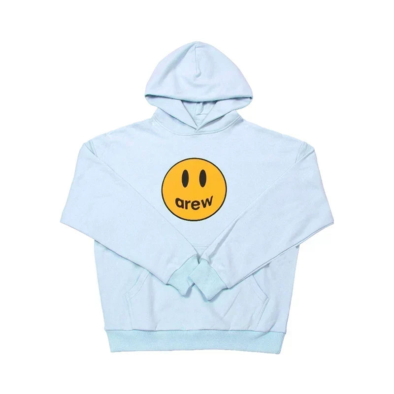 Drew House Smiley Face Pullover Hoodie, Light Blue