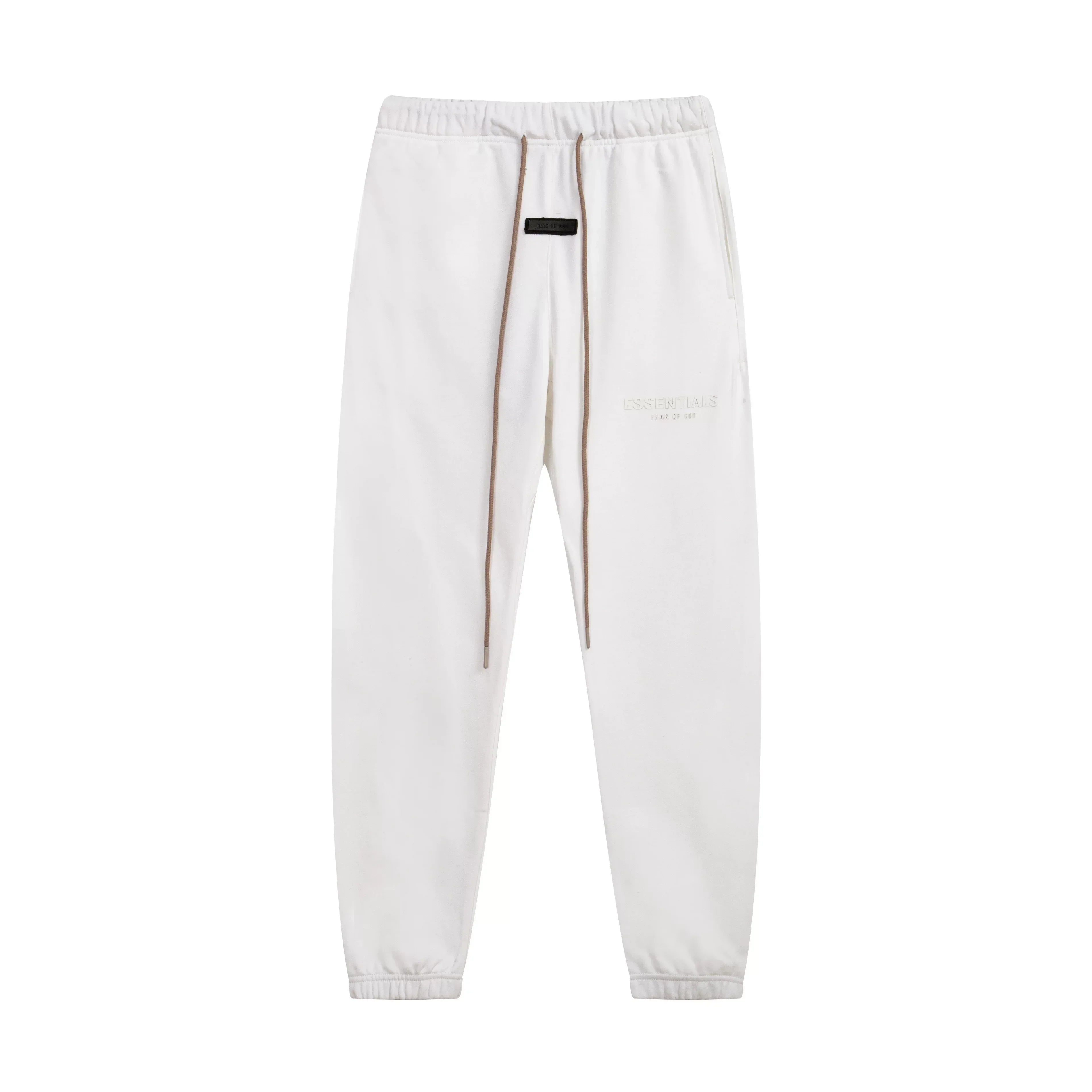 Fear of God Essentials Silicone Logo Hoodie & Sweatpants Set Cream