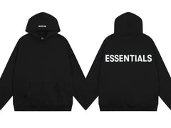 Fear of God Essentials Back Print Pullover Hoodie Black
